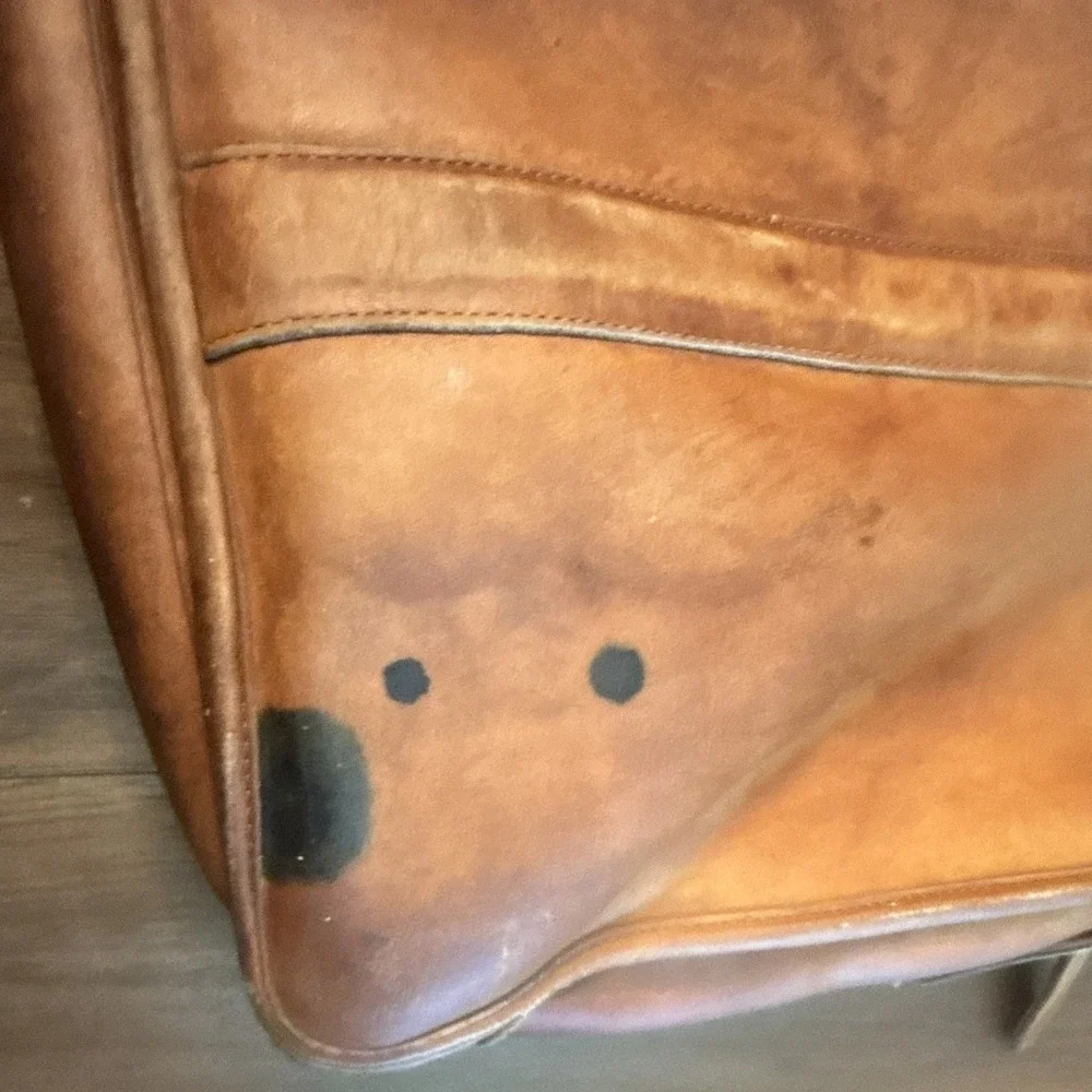 Vintage late 1970 Coach Brown Briefcase made USA w error stitching collector